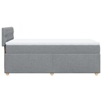 vidaXL Sommier à lattes de lit avec matelas Gris clair 90x200 cm Tissu