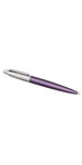 PARKER Jotter Stylo bille  Victoria violet  recharge bleue pointe moyenne  Coffret cadeau