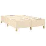 vidaXL Cadre de lit Crème 120 x 200 cm Tissu