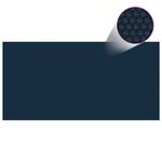 vidaXL Film solaire de piscine flottant PE 488x244 cm Noir et bleu