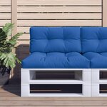 vidaXL Coussin de palette bleu royal 80x40x12 cm tissu