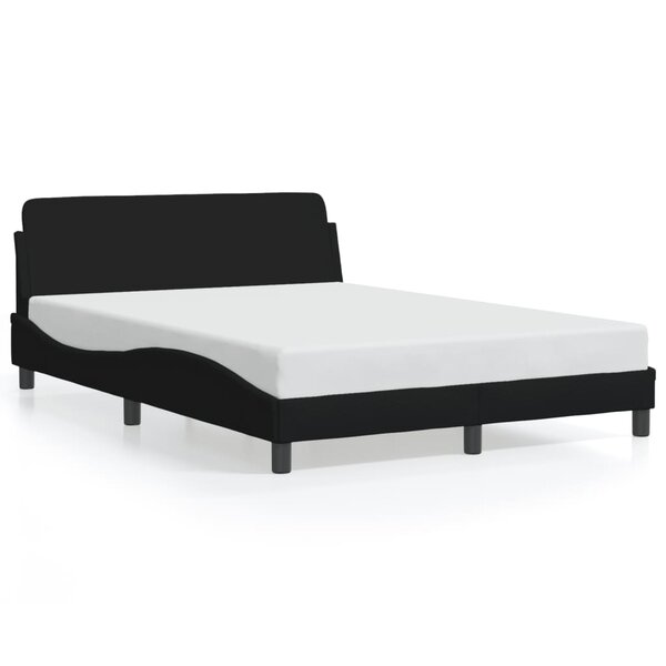 vidaXL Cadre de lit sans matelas noir 120x200 cm tissu
