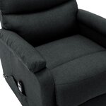 vidaXL Fauteuil Gris foncé Tissu