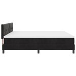 vidaXL Lit avec sommier et matelas & LED noir 200x200 cm velours