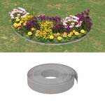 vidaXL Bordure de jardin Gris 10 m 10 cm polyéthylène