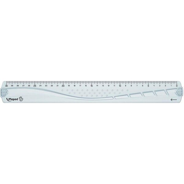 Règle plate 30 cm pour gaucher GEOMETRIC