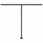 vidaXL Auvent automatique capteur de vent et LED 300x250 cm Anthracite