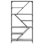 vidaXL Bibliothèque sonoma gris 91x36x176cm bois d'ingénierie et acier