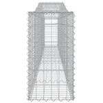 vidaXL Paniers à gabions arqués 4 Pièces 400x30x60/80 cm Fer galvanisé