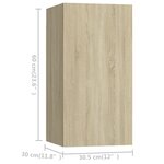 vidaXL Ensemble de meubles TV 4 Pièces Chêne sonoma Bois d'ingénierie