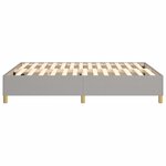 vidaXL Cadre de lit sans matelas gris clair 140x190 cm tissu