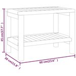 vidaXL Table d'appoint de salle de bain 60x30x45cm bois de teck solide