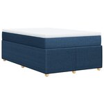 vidaXL Sommier à lattes de lit avec matelas Bleu 120x200 cm Tissu