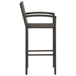 vidaXL Ensemble de bar d'extérieur 7 Pièces accoudoir Poly rotin Marron