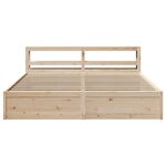 vidaXL Cadre de lit avec tête de lit 180x200 cm bois de pin massif