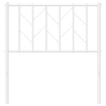 vidaXL Tête de lit métal blanc 80 cm