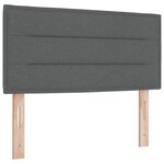 Lit à Ressorts vidaXL avec Matelas Gris Foncé 90x190 cm Tissu