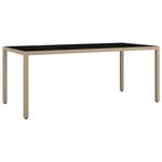 vidaXL Ensemble de bistro de jardin 9 Pièces coussins beige poly rotin