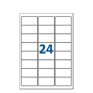 Lot de 500 Planches étiquettes autocollantes pour Timbres sur feuille A4 : 63 5 x 33 9 mm (24 étiquettes par feuille)
