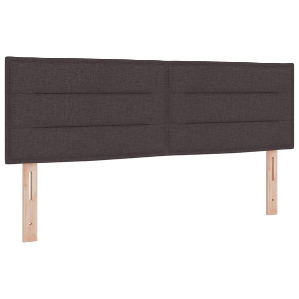 vidaXL Tête de lit à LED Design Lignes Marron Foncé 72 cm Tissu