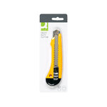 Cutter q-connect plastique large rétractable lame 18mm spécial emballage carton blister