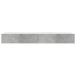 vidaXL Meubles TV avec lumières LED 2 Pièces gris béton 60x35x15 5 cm