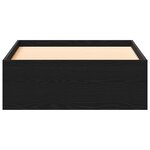 Cadre de lit vidaXL Chêne noir 90x200 cm Bois d'ingénierie
