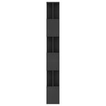vidaXL Bibliothèque/Séparateur de pièce Noir Bois d'ingénierie