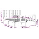 vidaXL Cadre de lit sans matelas blanc bois de pin massif