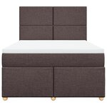 vidaXL Sommier à lattes de lit avec matelas Marron foncé 160x200 cm
