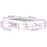 vidaXL Cadre de lit sans matelas gris béton 90x190cm bois d'ingénierie