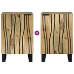 vidaXL Cabinet de salle de bain 38x33.5x58 cm Bois massif Mangue & Bois engineered