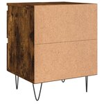 vidaXL Tables de chevet 2 Pièces chêne fumé 40x35x50 cm bois ingénierie