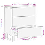 vidaXL Table de chevet 50x34x62 cm bois d'acacia solide