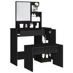 vidaXL Ensemble de coiffeuse noir 86 5x35x136 cm