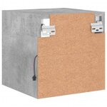 vidaXL Meuble TV mural avec lumières LED gris béton 30x28 5x30 cm