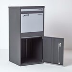 Boîte à colis Extra Large Gris foncé 2 portes Acier galvanisé SMART PARCEL BOX®