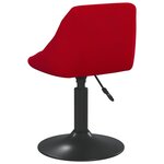 Vidaxl tabouret de bar rouge bordeaux velours