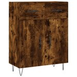 vidaXL Buffet chêne fumé 69 5x34x90 cm bois d'ingénierie
