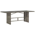 vidaXL Ensemble de bistro de jardin 7 Pièces coussins gris poly rotin