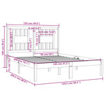 vidaXL Cadre de lit Blanc Bois de pin massif 120x200 cm