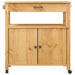 vidaXL Chariot de cuisine MONZA 84x40x90 cm bois massif de pin