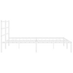vidaXL Cadre de lit métal avec tête de lit blanc 200x200 cm