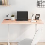 vidaXL Dessus de table bois chêne massif non traité bordure assortie