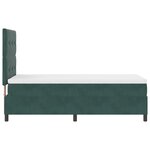 Lit à sommier tapissier avec matelas et LED Vert foncé 100x200 cm Velours
