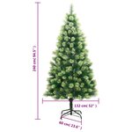 vidaXL Sapin de Noël artificiel à charnières avec support 240 cm