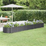 vidaXL Lit surélevé de jardin Acier enduit de poudre Anthracite