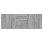 vidaXL Buffets 3 Pièces Sonoma gris Bois d'ingénierie