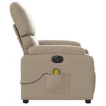 vidaXL Fauteuil de massage inclinable électrique cappuccino similicuir