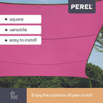 Perel Voile d'ombrage  hydrofuge  3 6 x 3 6 m  160 g/m²  polyester  carré  fuchsia